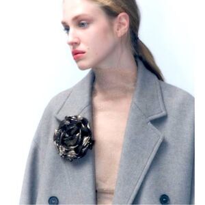 Zara Silk Blend Floral Brooch